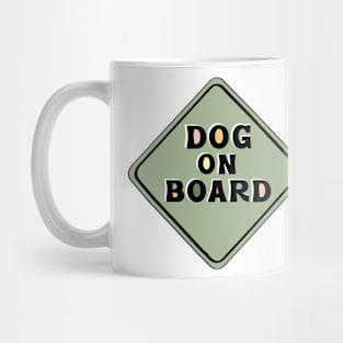 Dog on Board Mug